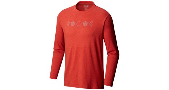 Mountain Hardwear Phases of the Space Station Long Sleeve Shirt - Men's, Heather Dark Fire, Large, 1792821699-L