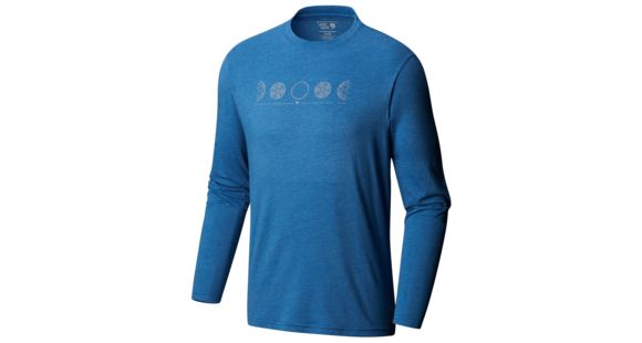 Mountain Hardwear Phases of the Space Station Long Sleeve Shirt - Men's, Heather Nightfall Blue, Small, 1792821449-S