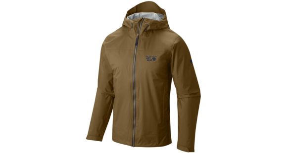 Mountain Hardwear Plasmic Ion Jacket - Men's-Golden Brown/Hardwear Navy-Medium
