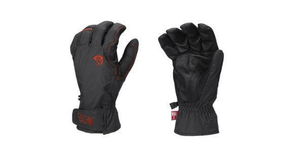 Mountain Hardwear Plasmic OutDry Glove - Men's-Black/State Orange-X-Large