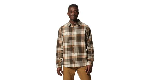 Mountain Hardwear Plusher Long Sleeve Shirt - Men's, Medium, Sandblast Bonfi, 1915991218-Sandblast Bonfi-M
