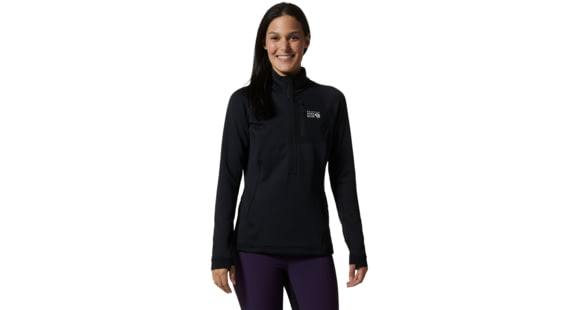 Mountain Hardwear Polartec Power Grid Half Zip Jacket - Women's, Black, Medium, 1985341010-M