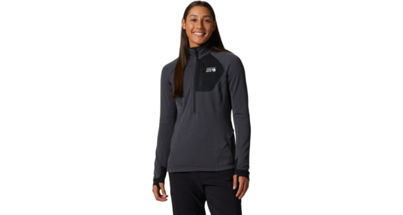 Mountain Hardwear Polartec Power Grid Half Zip Jacket - Women's, Blue Slate Heat, Medium, 1985341450-M