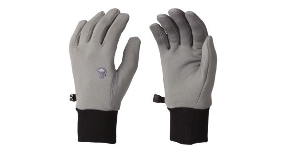 Mountain Hardwear Power Stretch Gloves - Men's-Titanium-Large