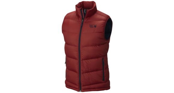 Mountain Hardwear Ratio Down Vest - Men's-Smolder Red/Hardwear Navy-Medium