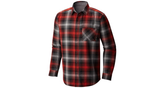 Mountain Hardwear Reversible Flannel Plaid Long Sleeve Shirt - Men's-Dark Fire-Small