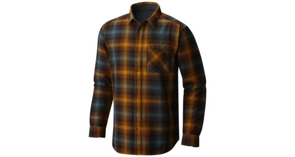 Mountain Hardwear Reversible Flannel Plaid Long Sleeve Shirt - Men's-Golden Brown-Small