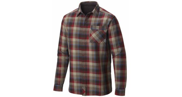 Mountain Hardwear Reversible Flannel Plaid Long Sleeve Shirt - Men's-Smolder Red-X-Large