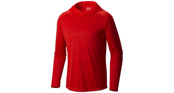 Mountain Hardwear River Gorge Long Sleeve Hoody - Men's-Fiery Red-Large