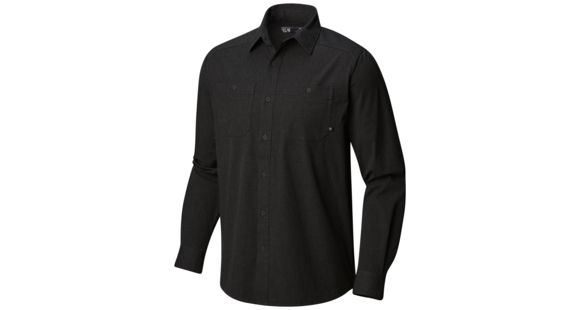 Mountain Hardwear Riveter Twill Long Sleeve Button Up Shirt - Men's, Stealth Grey, Large, 1792871006-L