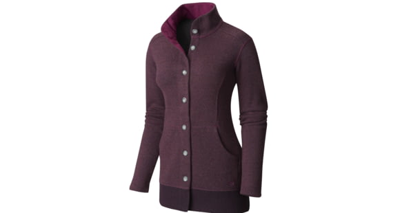 Mountain Hardwear Sarafin Button Front Sweater - Women's-Dark Raspberry-Small