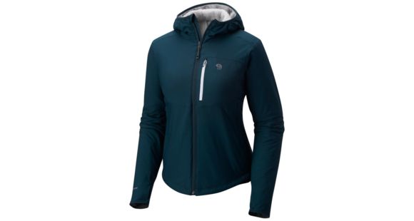 Mountain Hardwear Skypoint Hooded Jacket - Women's, Blue Spruce, L, 1732231310-L