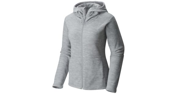 Mountain Hardwear Snowpass Fleece Full-Zip Hoody - Women's-Heather Steam-Large