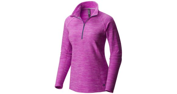 Mountain Hardwear Snowpass Fleece Zip T - Women's-Heather Foxglove-X-Small