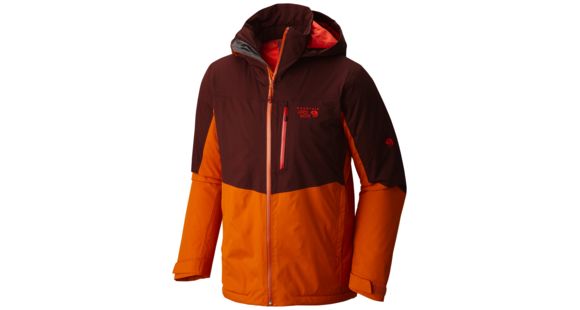 Mountain Hardwear South Chute Jacket - Men's-Redwood/Orange Copper-Small