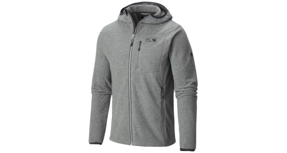 Mountain Hardwear Strecker Hooded Jacket - Men's-Heather Titanium-Large