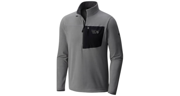 Mountain Hardwear Strecker Lite 1/4 Zip - Men's, Manta Grey, XL, 1649891073-XL