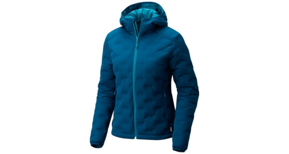 Mountain Hardwear StretchDown DS Hooded Jacket - Women's, Dark River, XL, 1732251378-XL