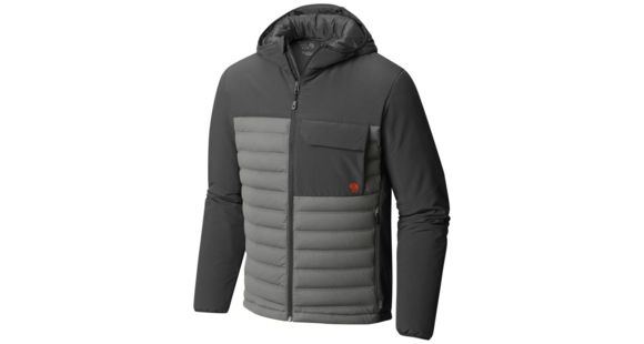 Mountain Hardwear StretchDown HD Hooded Jacket - Men's, Manta Grey, Shark, XXL, 1732011073-XXL