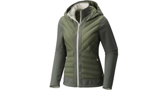 Mountain Hardwear StretchDown HD Hooded Jacket - Women's-Green Fade-Small