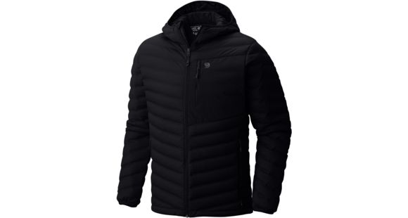 Mountain Hardwear StretchDown Hooded Jacket - Men's, Black, Large