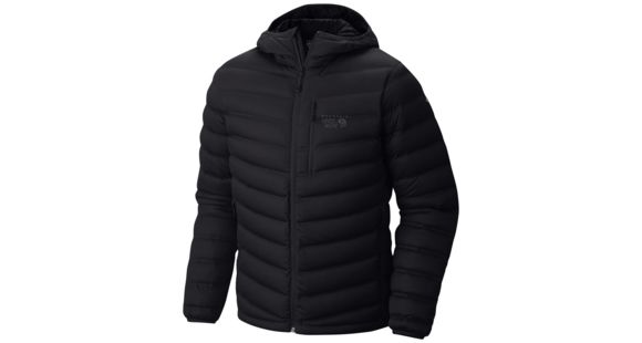Mountain Hardwear StretchDown Hooded Jacket - Men's, Black, Large