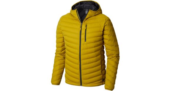 Mountain Hardwear Stretchdown Hooded Jacket - Men's, Dark Citron, Medium, 1855761358-M