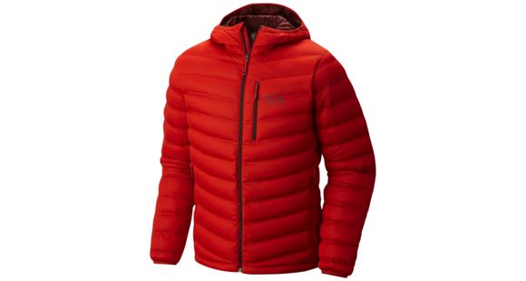 Mountain Hardwear StretchDown Hooded Jacket - Men's, Dark Fire, Small