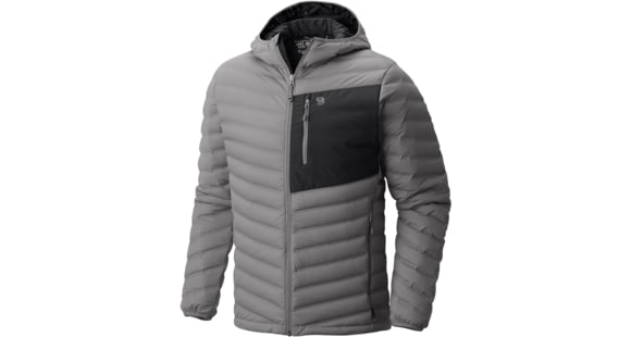 Mountain Hardwear StretchDown Hooded Jacket - Men's, Manta Grey, Large