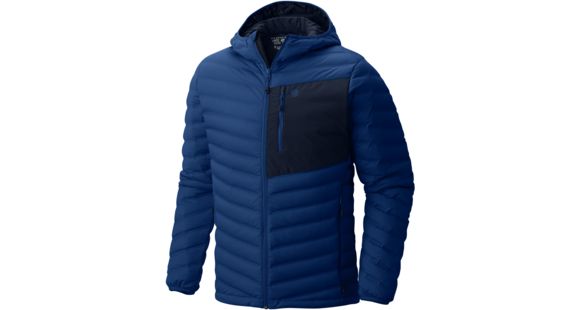 Mountain Hardwear StretchDown Hooded Jacket - Men's, Nightfall Blue, Medium