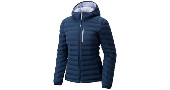Mountain Hardwear StretchDown Hooded Jacket - Women's, Zinc, Extra Small, 1756301492-XS