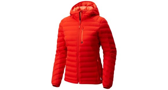 Mountain Hardwear StretchDown Hooded Jacket - Women's, Fiery Red, Medium, 1756301636-M