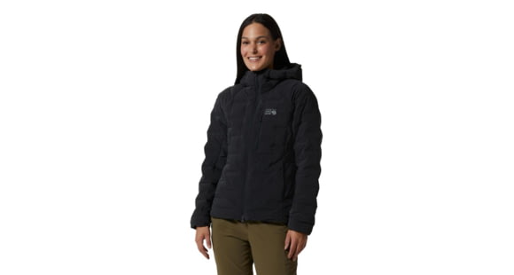 Mountain Hardwear StretchDown Hooded Jacket - Women's, Dark Storm Heather, Extra Large, 1943271004-XL