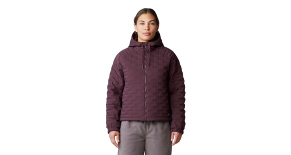 Mountain Hardwear Stretchdown Light Full Zip Hoody - Women's, Blackberry, M, 2077681-513-M