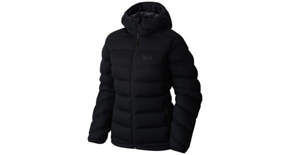 Mountain Hardwear StretchDown Plus Hooded Jacket - Women's-Black-Large