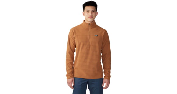 Mountain Hardwear Summit Grid 1/2 Zip Hoody - Men's, Copper Clay, 2XL, 2050331257-Copper Clay-XXL