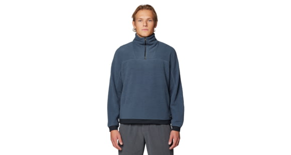 Mountain Hardwear Summit Grid Big Grid Half Zip Top - Men's, Moon Blue, S, 2128911430-430-S