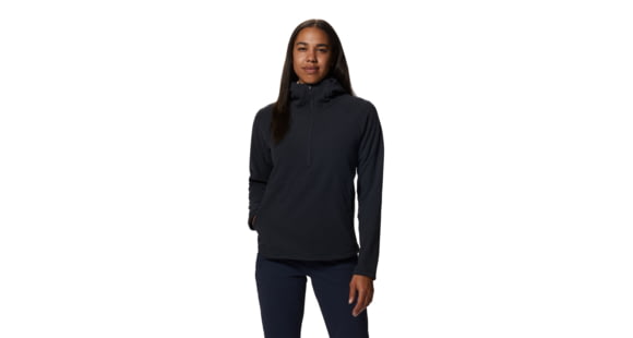 Mountain Hardwear Summit Grid Half Zip Hoody - Women's, Large, Dark Storm, 2019011004-Dark Storm-L