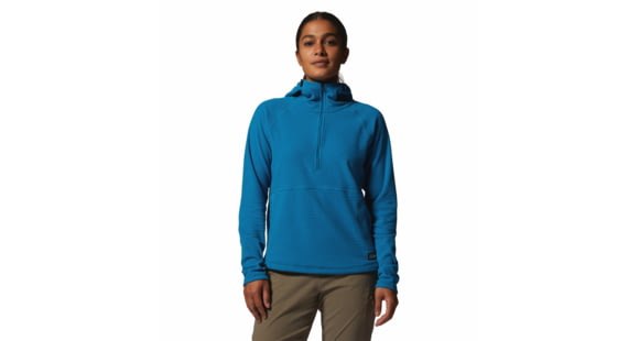 Mountain Hardwear Summit Grid Half Zip Hoody - Women's, Vinson Blue, Medium, 2019011446-Vinson Blue-M