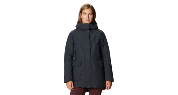 Mountain Hardwear Summit Shadow Down Parka - Women's, Dark Storm, Large, OL7776004-L