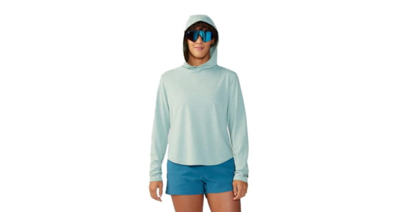 Mountain Hardwear Sunblocker Long Sleeve Hoody - Women's, Mineral Spring Heather, Large, 2067761334-L