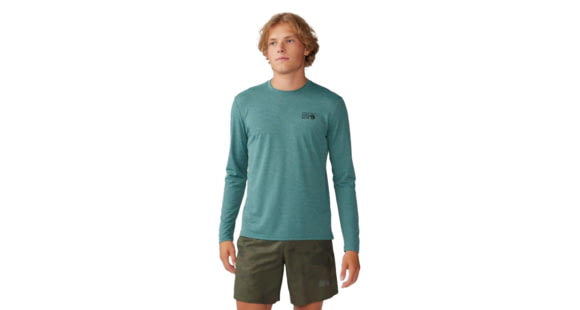 Mountain Hardwear Sunblocker Long Sleeve Top - Men's, Blue Pine Heather, Large, 2027871355-L
