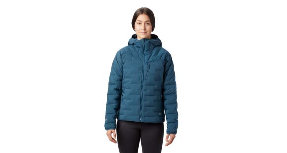 Mountain Hardwear Super DS Stretchdown Hooded Jacket - Womens, Icelandic, Extra Large, OL7673324-XL