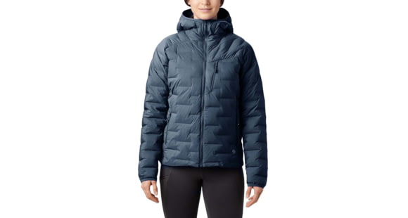 Mountain Hardwear Super DS Stretchdown Hooded Jacket - Womens, Light Zinc, Extra Large, OL7673441-XL