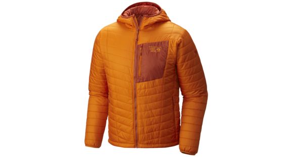 Mountain Hardwear Thermostatic Hooded Jacket - Men's-Orange Copper-X-Large
