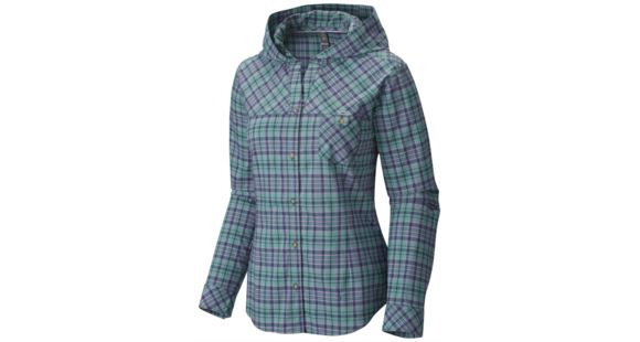 Mountain Hardwear Tohoma Hooded Flannel Long Sleeve Shirt - Women's-Gemstone-X-Small