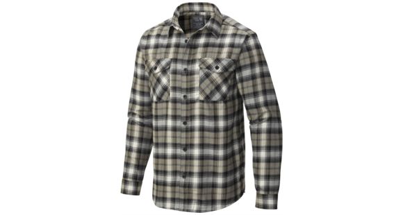 Mountain Hardwear Trekkin Flannel Long Sleeve Shirt - Men's-Chalk-Large