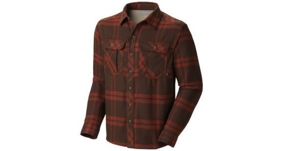Mountain Hardwear Trekkin Flannel Long Sleeve Shirt - Men's-Cordovan-Large