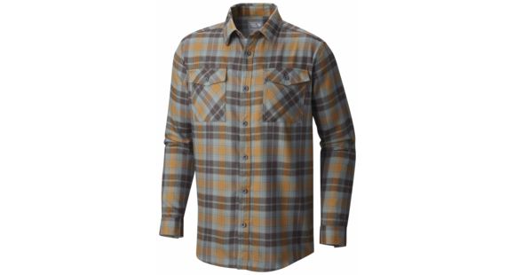 Mountain Hardwear Trekkin Flannel Long Sleeve Shirt - Men's-Golden Brown-Large