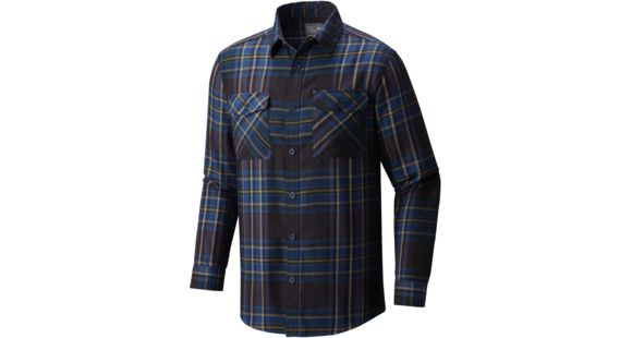 Mountain Hardwear Trekkin Flannel Long Sleeve Shirt - Men's-Nightfall Blue-Large